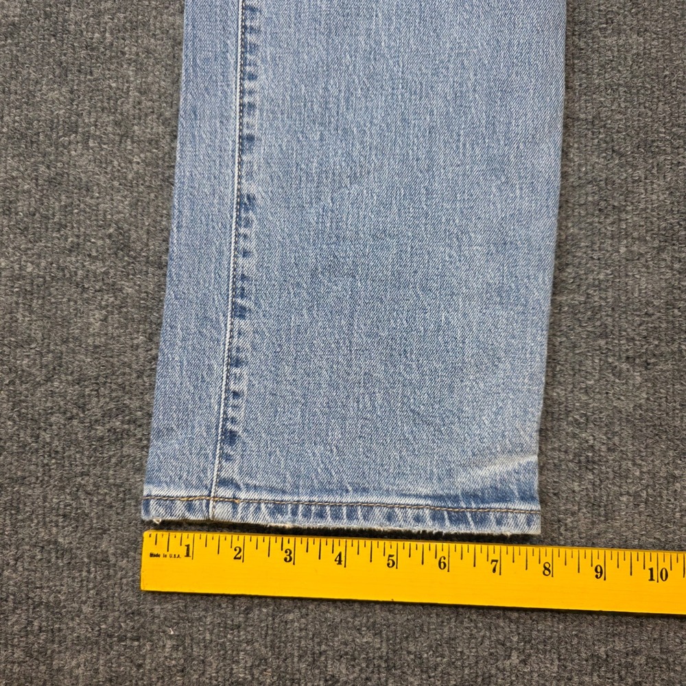 Daze Size 25 High Rise Straight Leg Distressed Light Wash Jeans Womens Momcore - Picture 5 of 11